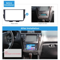 Seicane Nero Doppio Din Autoradio Fascia Trim Kit per 2001-2006 ACURA MDX Stereo Dash CD Installation Kit DVD GPS Pannello Telaio