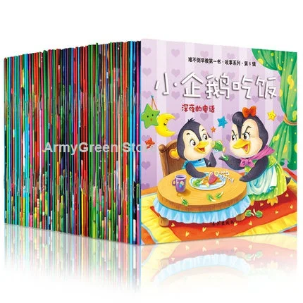 60 Books Parent Child Kids Baby Bedtime Stories Chinese PinYin Mandarin Classic Fairy Tales Picture Book Age 0 to 3