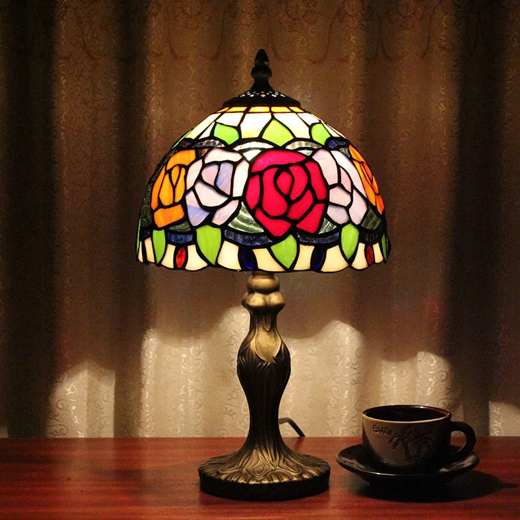 

European Creative Table Lights Countryside Rose Bedroom Bedside Living Room Cafe Bar Hotel Wedding Table Lamps for bedroom