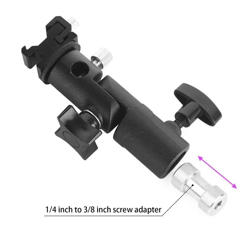 Camera Flash Speedlite Mount,Professional Swivel Light Stand Light Bracket Umbrella Bracket Mount Shoe Holder E Type For C anon