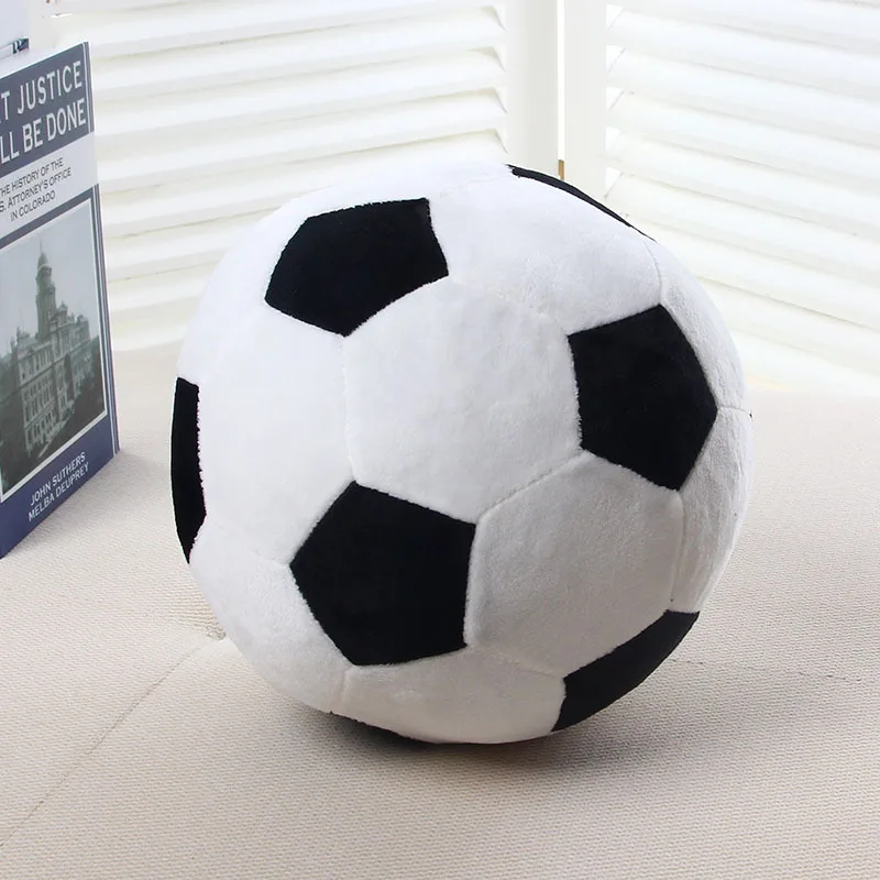 Travesseiro decorativo em forma de bola de futebol, almofada fofa de desenho animado 20/25/30cm