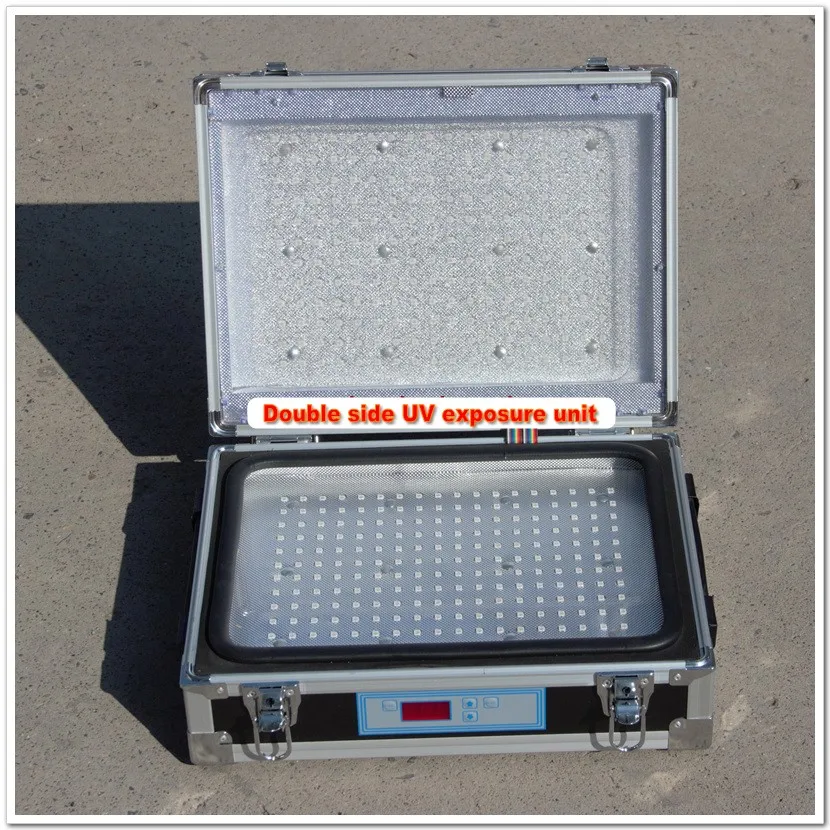 Double Side UV Exposure Box Machine A4 Size for Plate Making LED Bulbs New Model