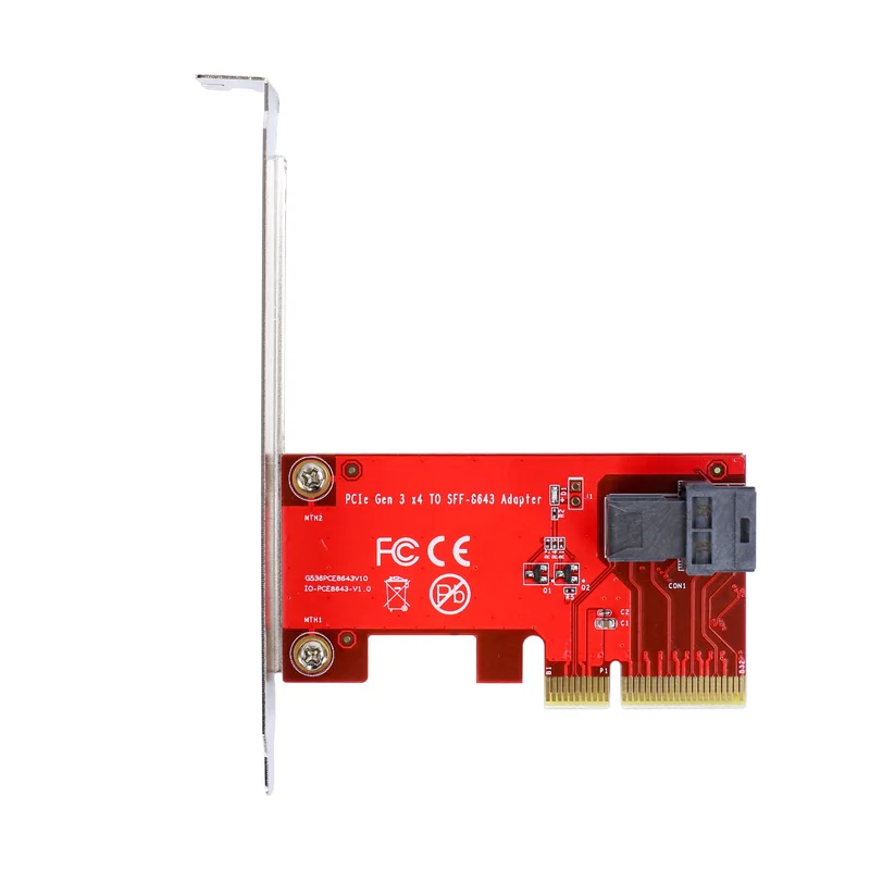 PCIe 4X NVMe U.2 SSD Adapter PCI-Express to SFF-8643 with SFF-8639  Gen3/4 MiniSAS Cable UEFI WIN10 Support PCIE3.0