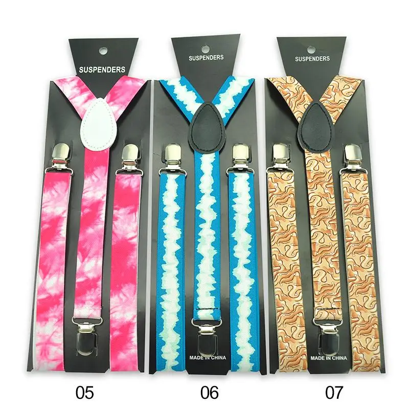 Special 7 Colorful 3D Star Sky Colors Suspenders Braces 1 inch Width Y-back Adjustable Suspenders Braces men tirantes hombre