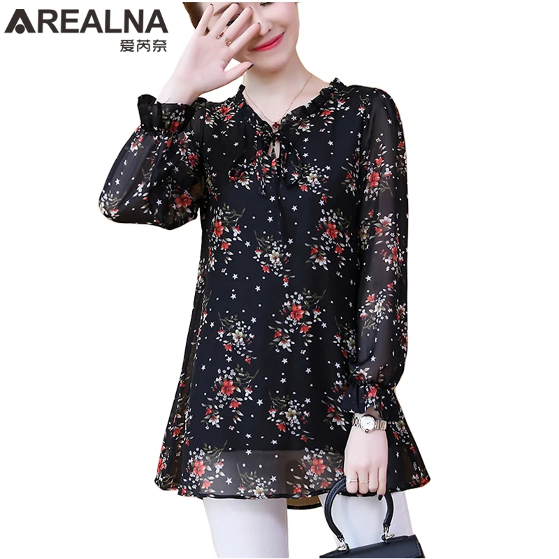 Blusas Mujer De Moda 2024 Kimono Casual Floral Chiffon Blouse Women's Shirts chemise femme Vintage long Sleeve Front Tie Top