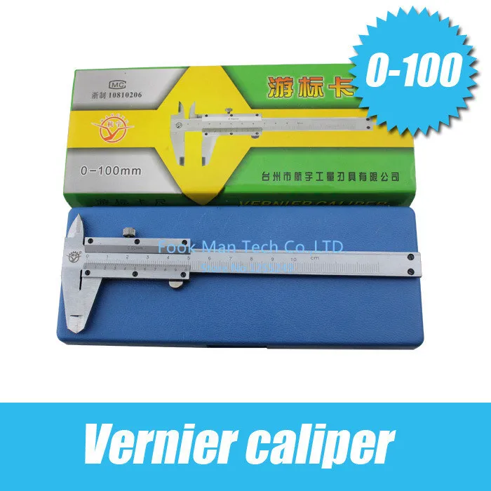 Vernier caliper manual measurement tools 0-100mm range 0.1mm precision Hardware Tools / Jewelry Tools Measuring Tools