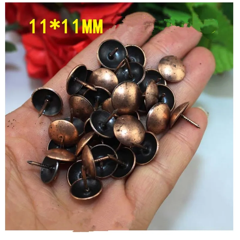 Iron Nail Antique Jewelry Case Box Sofa Decorative Tack Stud Pushpin Decorative Furniture Nails,11mm,100Pcs