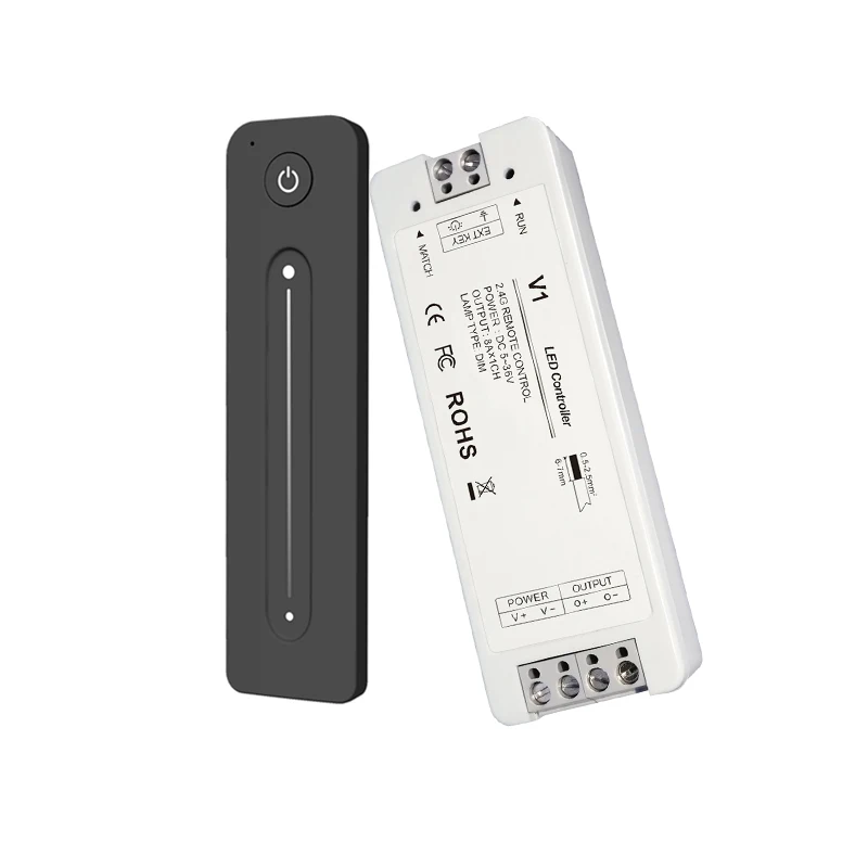 New Led Strip Dimmer Controller 12V RF Wireless Remote DC5V-36V CV Constant Voltage Receiver Led 5050 3528 Strip Dimming V1+R11