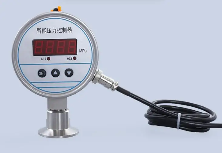 Hygienic Digital Pressure Controller Water Treatment Anti-blocking Flat Film Pressure Controller Electronic Pressure Switch