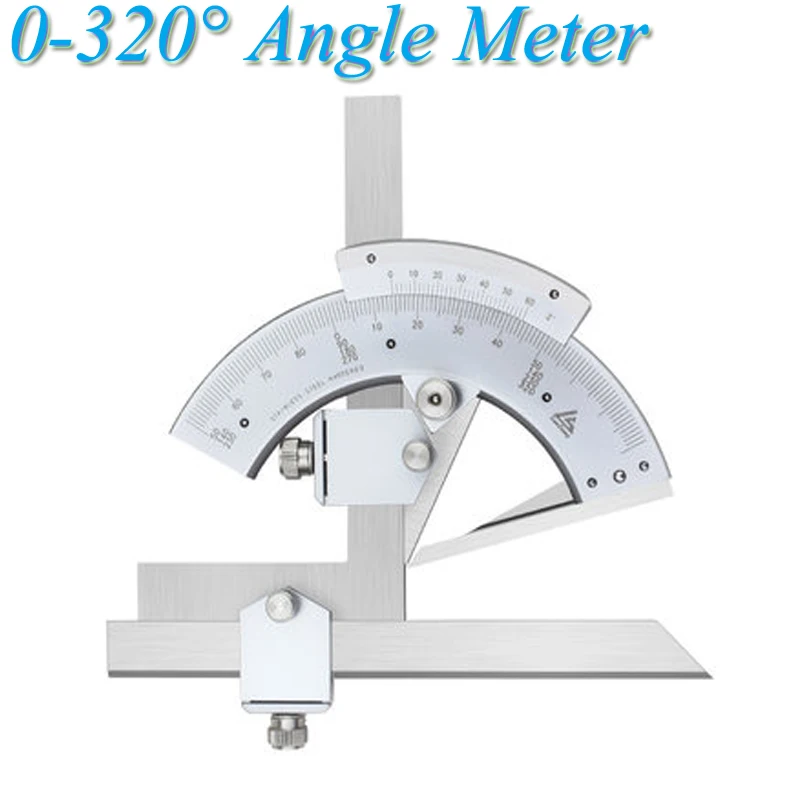 

Universal Angle Ruler 0-320 Degree Stainless Steel Measuring Instrument Protractor Angle Measuring Instrument 187-801