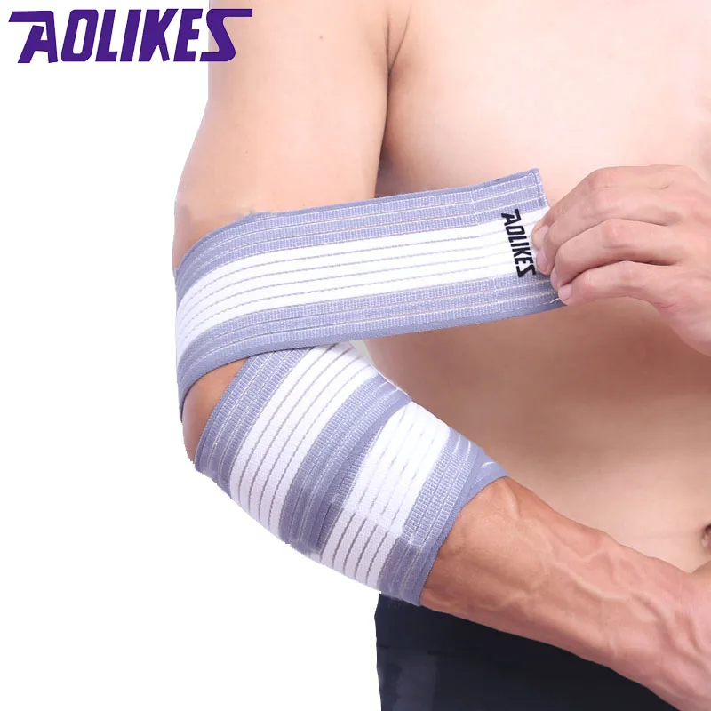 AOLIKES 1PCS High Elastic Bandage Wrap Basketball arm Compression Tape Elbow Support Tennis Volleyball Sports Equipment gear