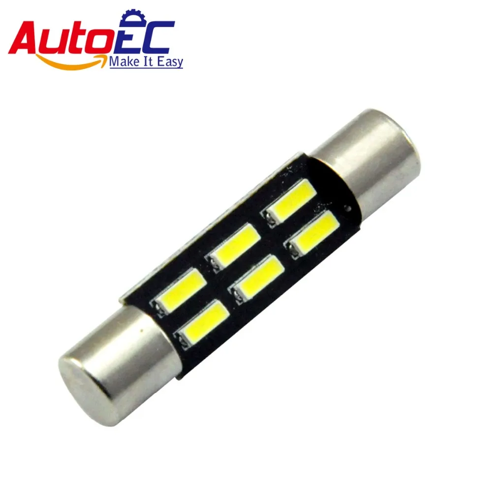 

Освесветильник для автомобильного внутреннего зеркала AutoEC T6.3 6SMD 4014 светодиодный 28 мм/31 мм купольная дверь для чтения багаж лампы для номерного знака 12 В постоянного тока # LK134