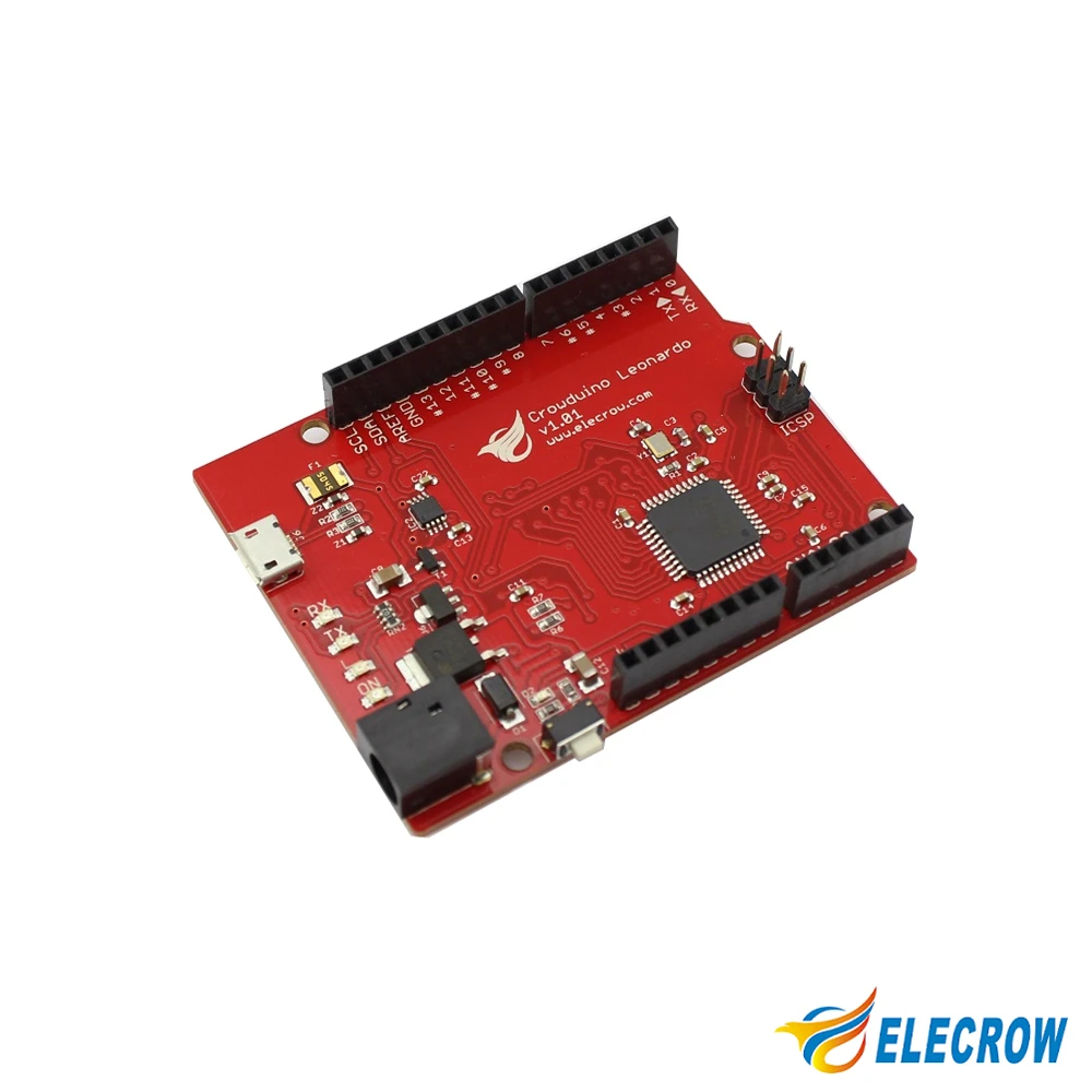 Elecrow Crowduino Leonardo Board R3 for Arduino ATmega32U4 with Micro USB Cable DIY Microcontroller Board