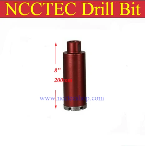 63mm*200mm short crown wet diamond drilling bits | 2.5'' concrete wall wet core bits | Professional engineering core drill