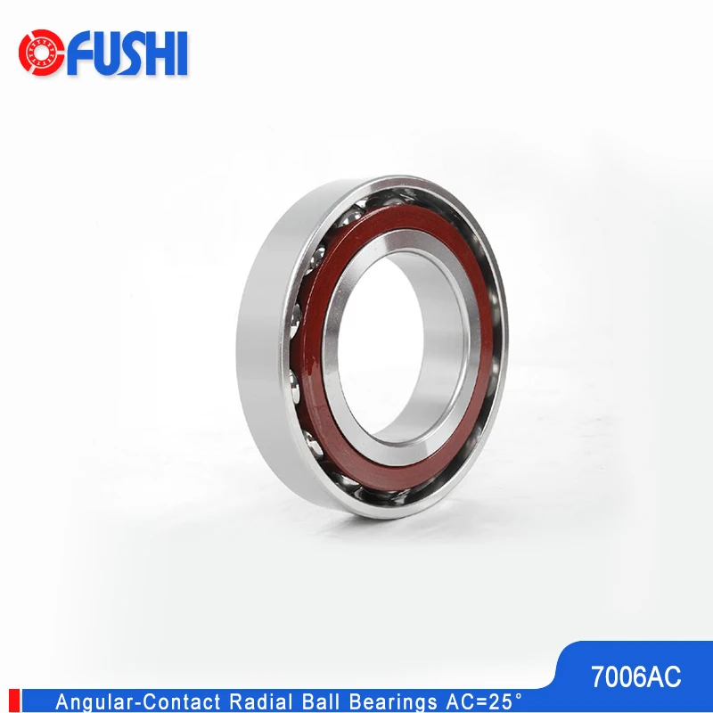 7006 AC Angular Contact Bearing 30*55*13 mm 1PC Spindle Bearings CNC ABEC-1 Contact Angle 25° 7006AC Ball Bearings