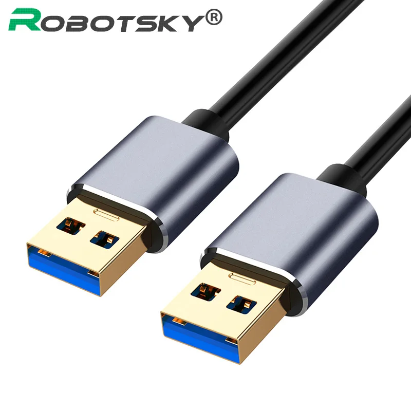 USB 3.0 Type A Male to Male Cable Fast Speed USB3.0 Data Transfer Cable 0.5m 1m 1.5m USB Extender Cable For PC Hard Disk Webcom