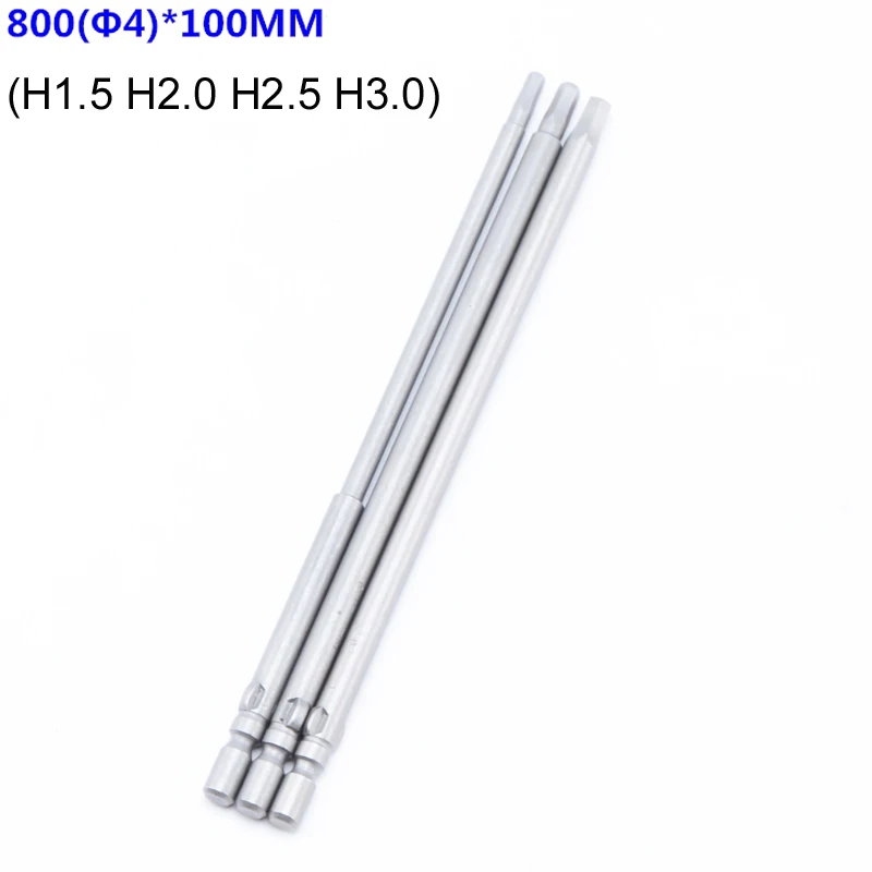 12 ชิ้น/เซ็ต 800 4 มม.รอบ Shank แม่เหล็กหกเหลี่ยมไขควงไฟฟ้าชุดเครื่องมือ H1.5 H2 H2.5 H3 40 มม./60 มม./100 มม.ความยาว