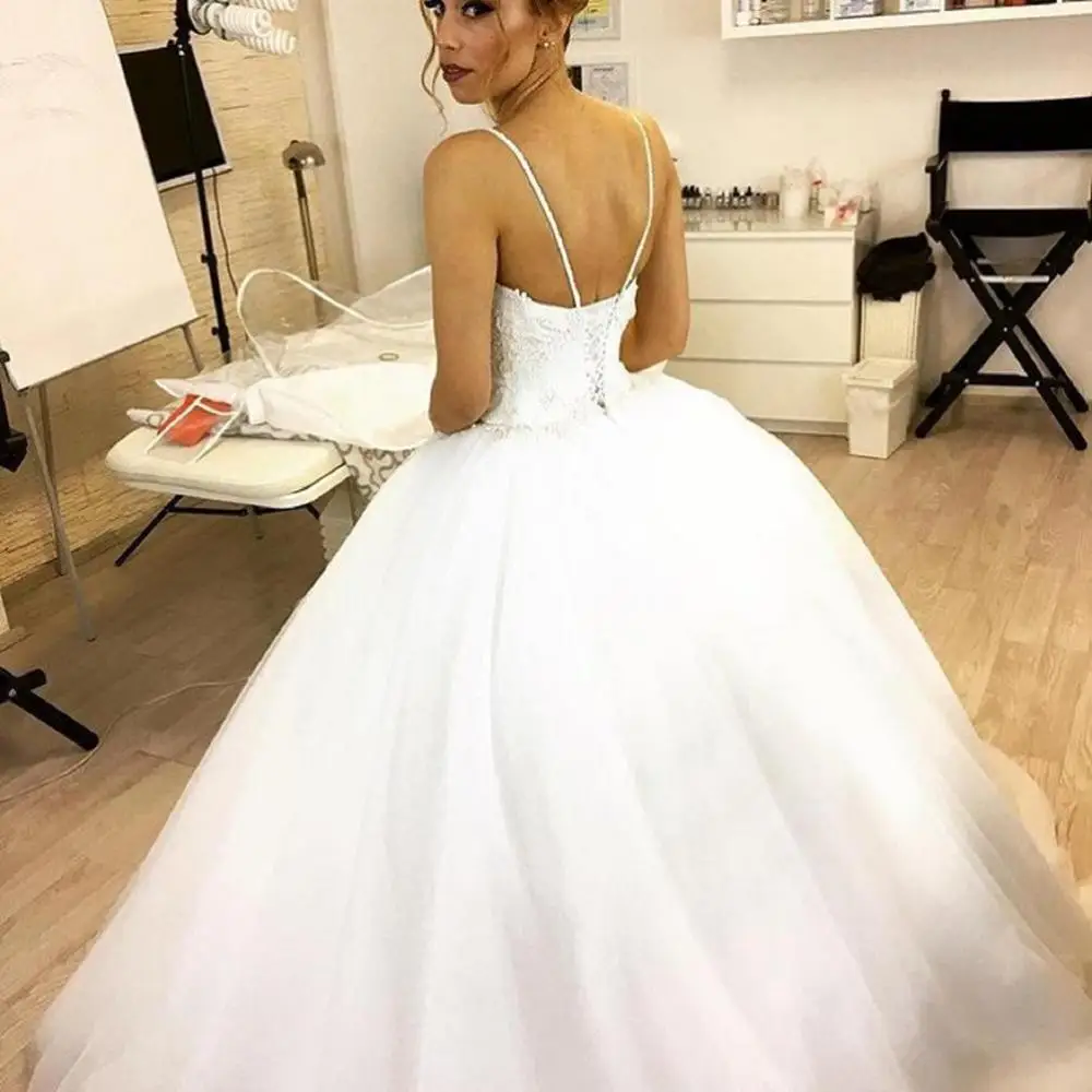 Neue Ankunft Robe De Mariee Brautkleider Kleid mit Appliqué Spitze Schöne Hochzeit Kleider Hohe Qualität Hochzeit Kleid