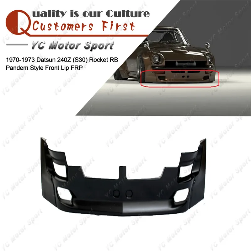 Car Accessories FRP Fiber Glass PD Style Front Lip Fit For 1970-1973 Datsun 240Z (S30)  RB Front Bumper Splitter