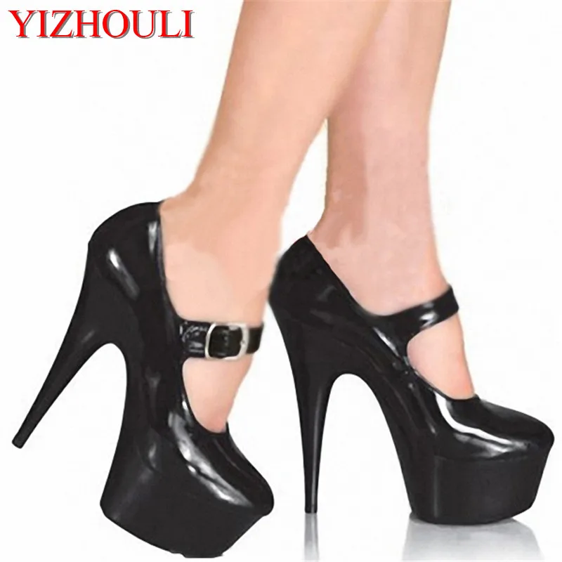 Chaussures en verre sexy à talons hauts de 15CM pour banquet sur scène, modèle de pôle de club pour performance de danse, chaussures de danse