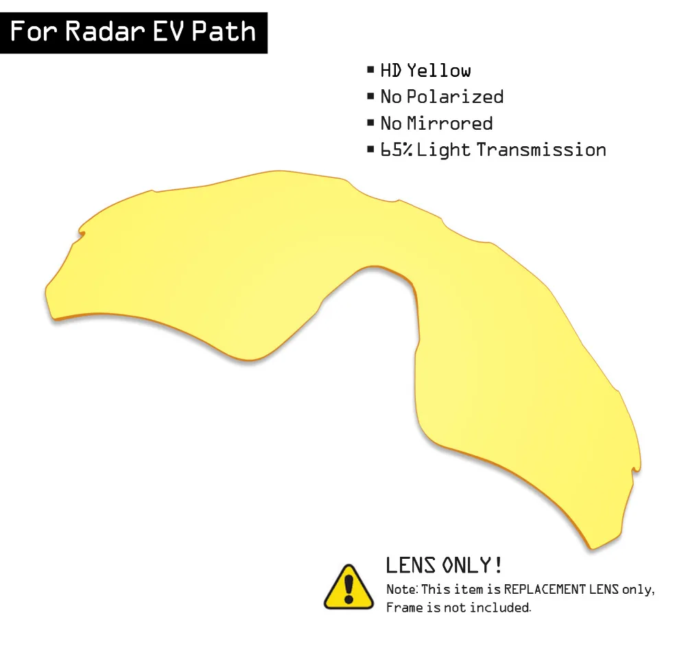 

SmartVLT Sunglasses Replacement Lenses for Oakley Radar EV Path - HD Yellow