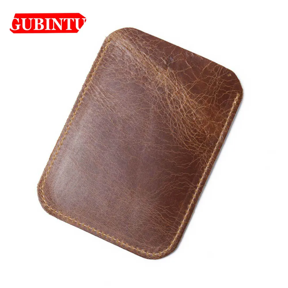 GUBINTU Geniune Leather Card Wallet Simple Design ID Card Holder Passcard Pocket Classic High Quality Brand Male wallet