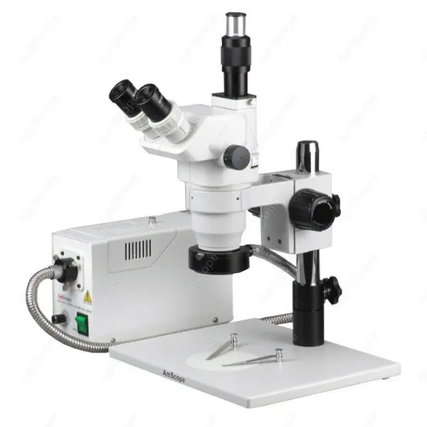 Zoom Microscope-AmScope Supplies 3.35X-45X Stereo Zoom Microscope with Fiber Optical Ring Light