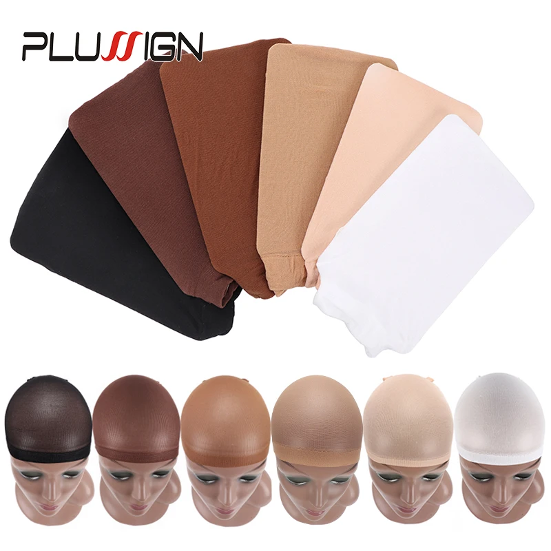 Plussign Dream Deluxe Wig Cap For Sale Black Beige Red Coffee Color Unisex Hairnet Weave Cap For Making A Wig 2 Pcs/Pack