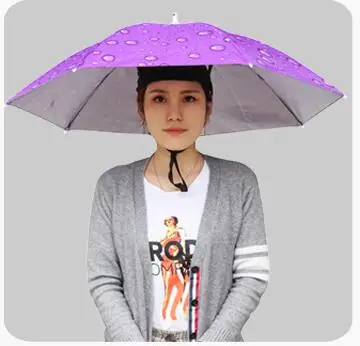 

1 PCS/LOT 77 CM Head-mounted Sunshade Umbrella Fishing Hat Umbrella Sunscreen Rain Outdoor Fishing Bucket Umbrella