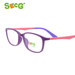 SECG Fashion Kids Prescription Glasses Frame Cute Flexible Soft Spring Hinge Children Myopia Eyeglasses Frame Gafas Spectacles