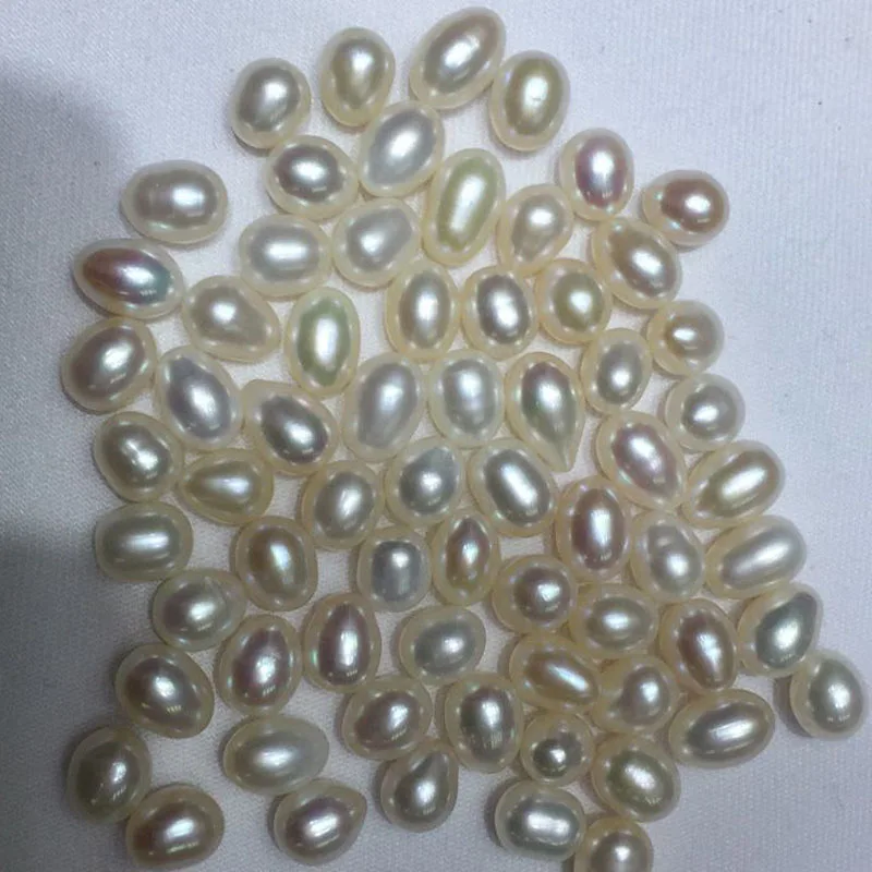 20 Pcs 7-8mm Natural White Cultured Love Wish Party Gift Pearl Loose Colored Rice Pearls