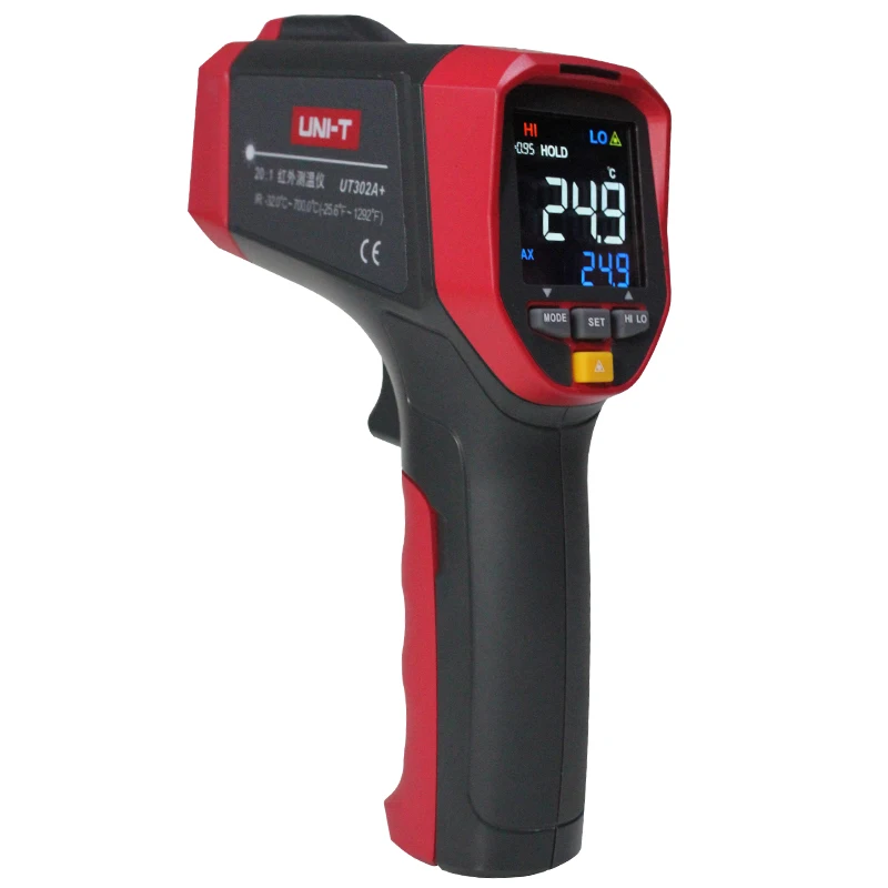 Imagem -02 - Uni-t Ut301a Mais c Mais Ut302a Mais Ut302c Mais Ut303a Mais c Ut303d Mais Termômetro Infravermelho Pistola de Temperatura Infravermelha de Tela Colorida de Grau Industrial