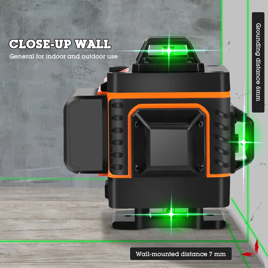 16/12 Lines 4D Laser Level  green line Self-Leveling 360 Horizontal And Vertical Super Powerful Laser level green Beam