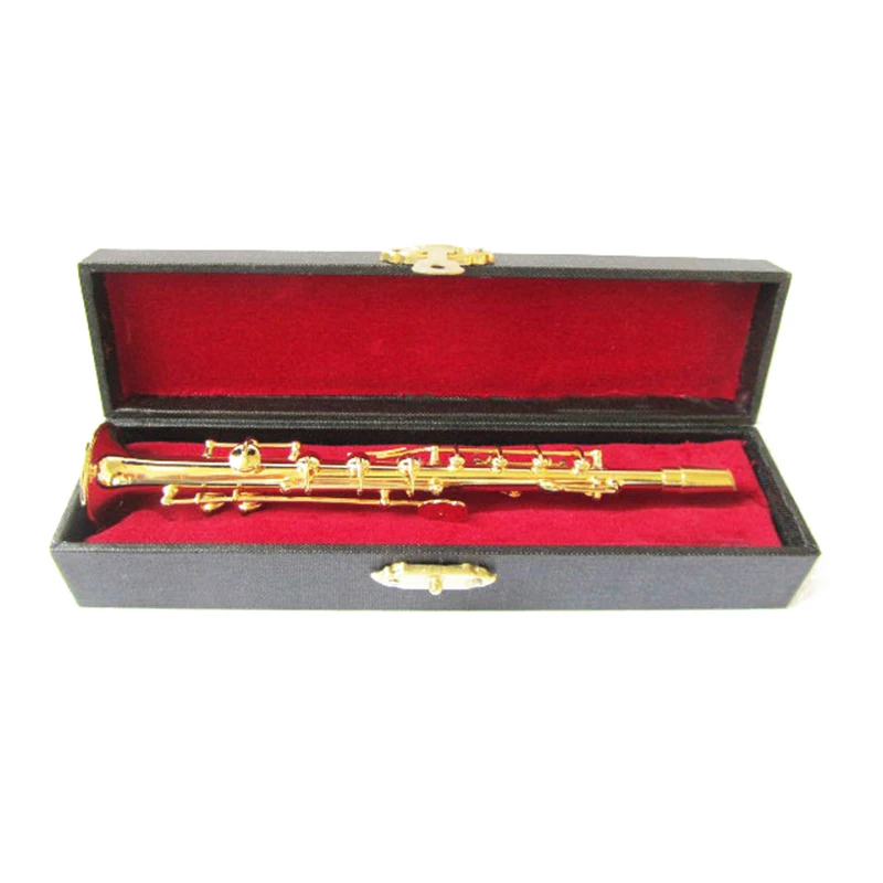 MoonEmbassy Mini Soprano Saxophone Model Miniature Saxophone Model With Metal Stand for Home Decoration