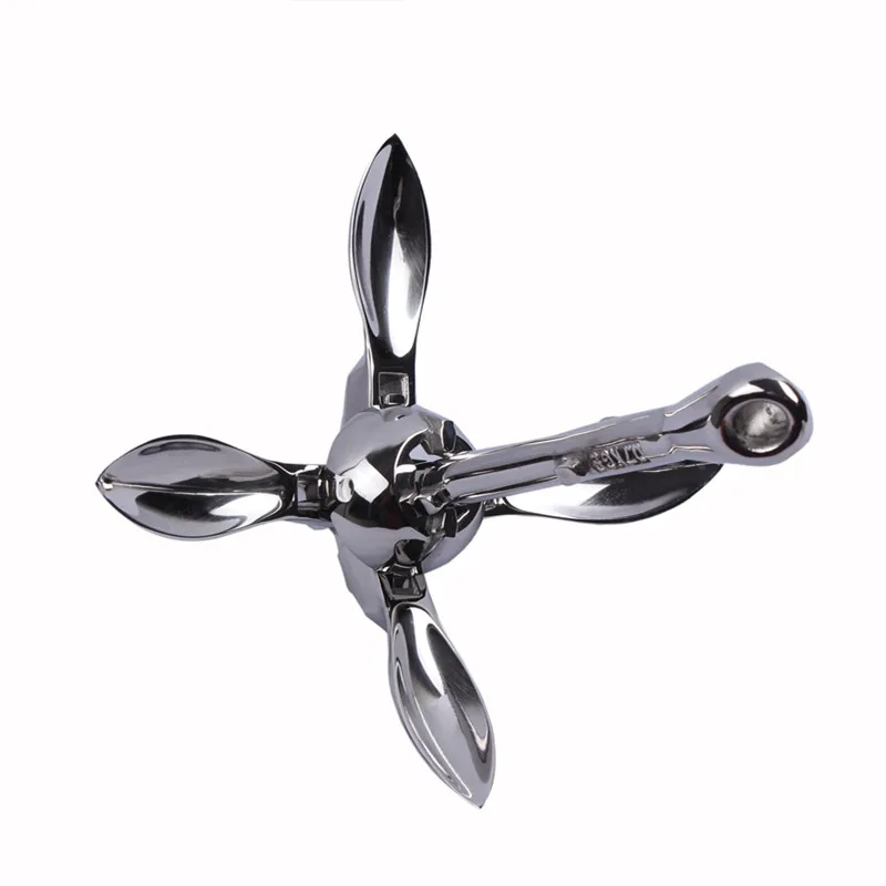 Boat Accessories Marine 0.7kg Boat Folding Grapnel Anchor 316 Stainless Steel 1.5Lb Anchor Marine Yacht