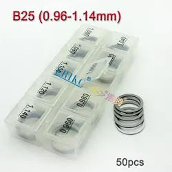 Calibration Shim B25 Size: 0.96mm--1.14mm Injector Solenoid Valve Shim Common Rail Lift Shim Set for Injector