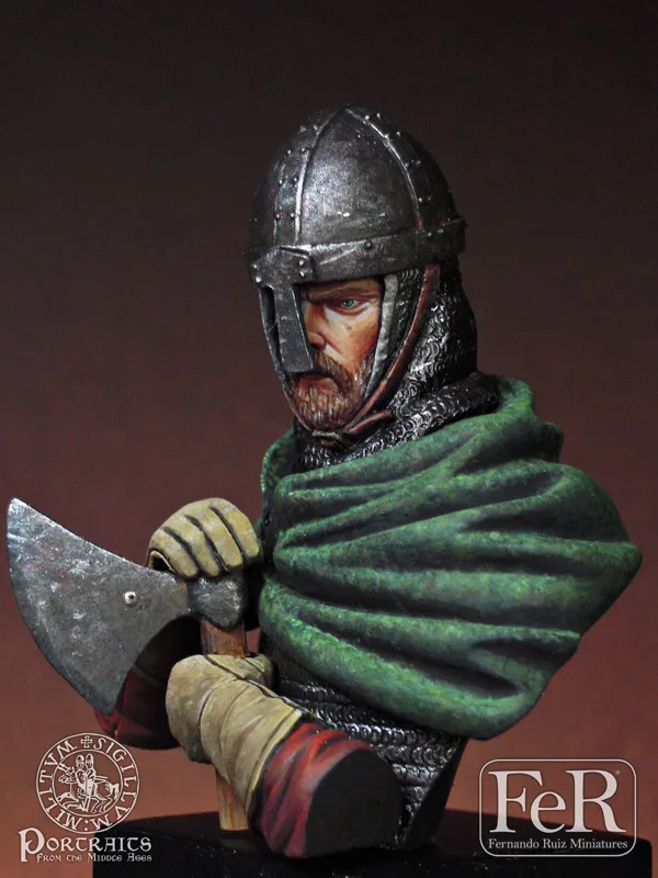 1/16 Saxon Huscarl, Hastings, 1066 Resin kit Figure Bust GK Historical war theme Uncoated No colour