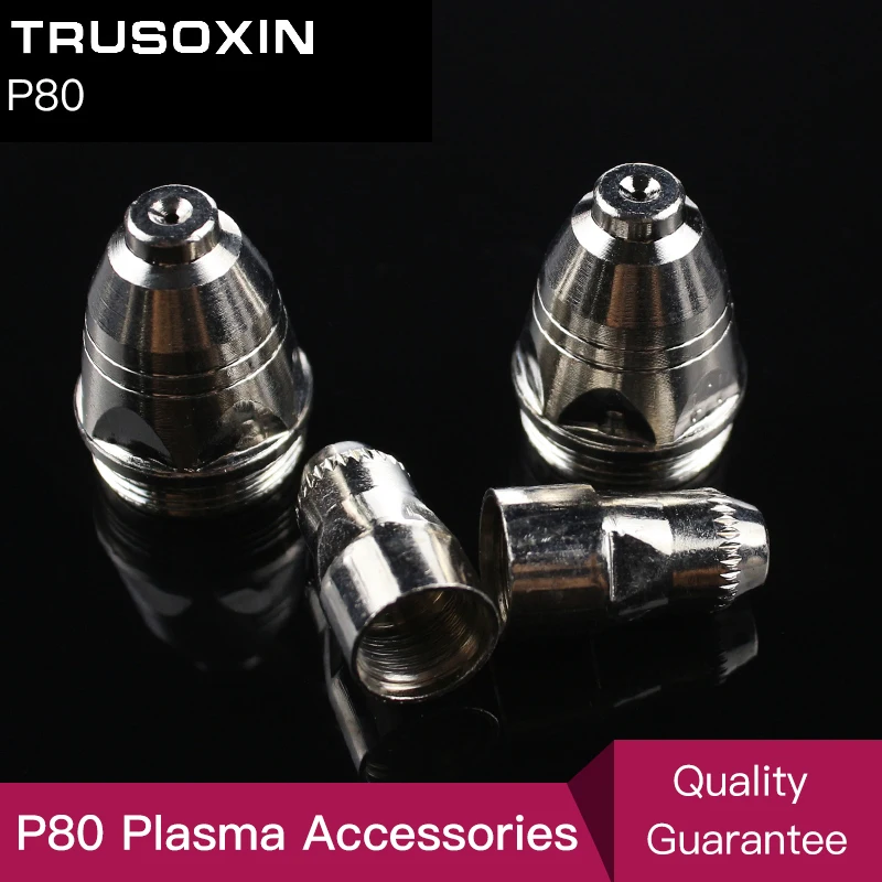 20pcs P80 Consumables Tips and Electrodefor 80A 100A Air Plasma Cutter CUT80 CUT100 and WSM Welding Machine