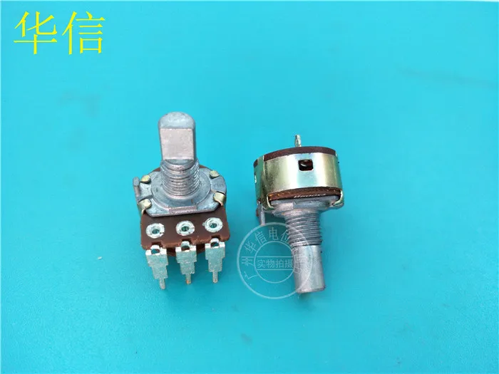 6pcs 149-type single potentiometer B500 Europe / curved feet with switch / handle length 15MMF / 57 bowl feet