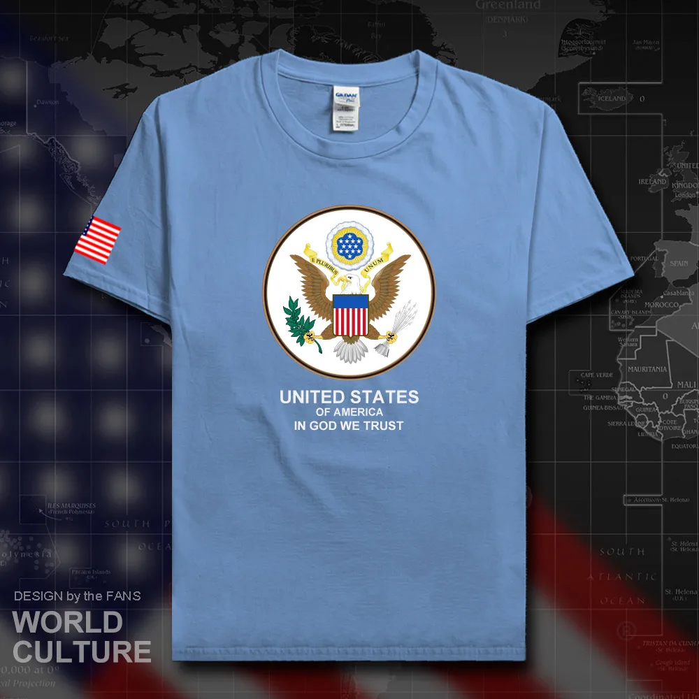 United States of America USA t shirt man jerseys t-shirts 100% cotton nation team men meeting fans street wear fitness summer 20