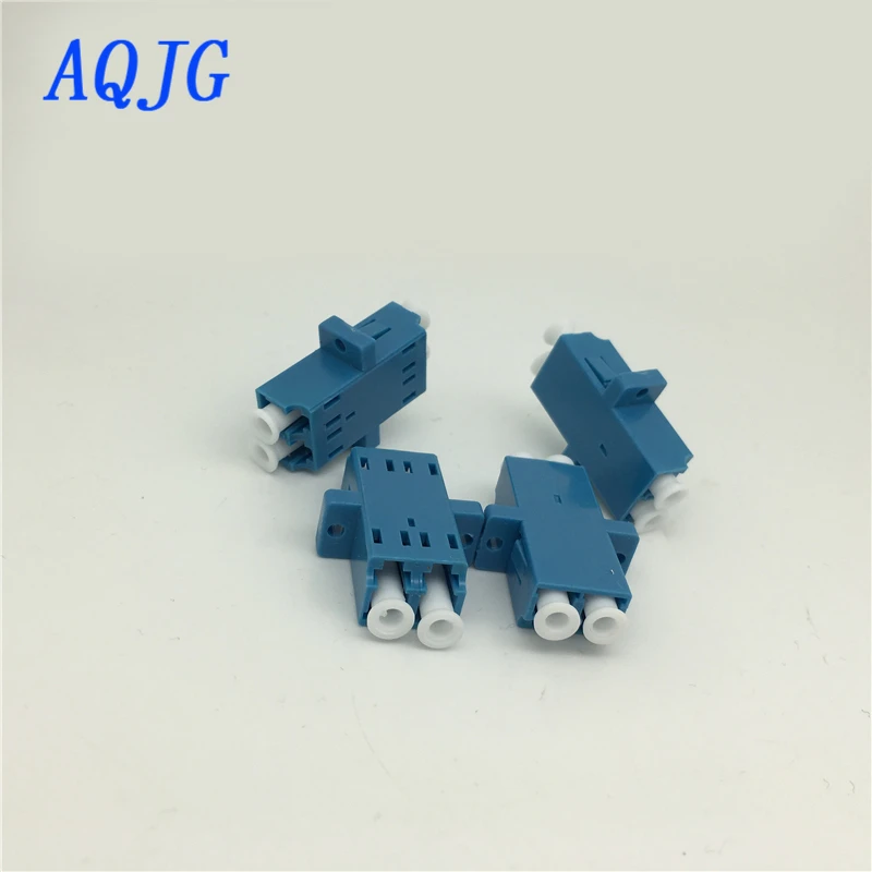 Wholesale New Connector LC UPC SM Duplex Singlemode Fiber OpticAdapter Flange Telecom coupler 100pcs / lots AQJG