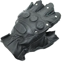 Half Finger Men's Imitation Deerskin Gloves Black PU Leather Sports Training Protection Gloves Mittens S20