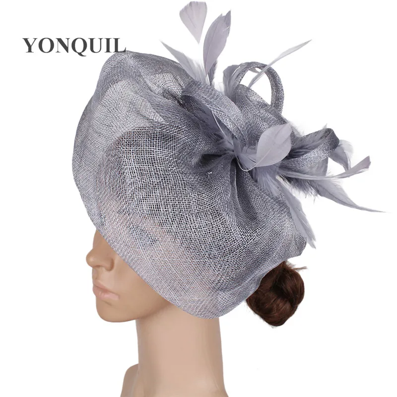 

Sinamay Fascinator Hats Women Elegant Wedding Headwear Headbadns Female Millinery Cocktail Hats Sinamay Event Hair Fascinators