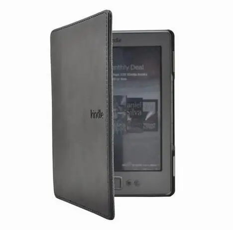 Leather Cover Case for Amazon Kindle 4/5 E-book Reader 6