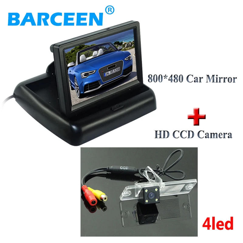 Original car reserve reversing camera 4 led +4.3