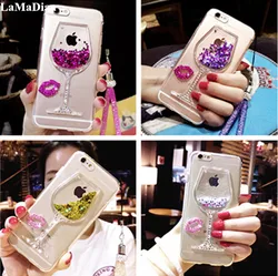Glitter case for Samsung Galaxy, wine glass, liquid, Quicksand, flowing, for, A20, A22, A32, A42, A50, A80, A51, A52, A71, A81