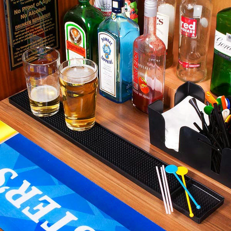 3 Size & 4 Colors Rubber Table Cup Mat Kitchen Pvc Mat Pad For Bar Cocktail