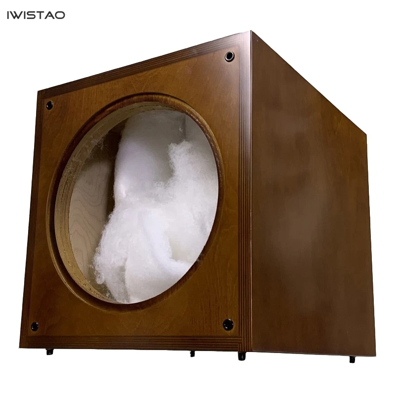 IWISTAO 8 Inch Subwoofer Empty Enclosure Finish Customized Birch Plywood Solid Wood HIFI DIY Audio