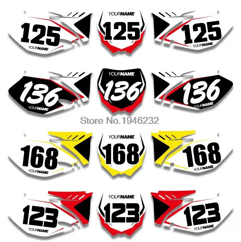 Placa de matrícula personalizada H2CNC, fondo gráfico, pegatina y Calcomanía para Yamaha YZ250F YZ450F 2006 2007 2008 YZ 250F 450F