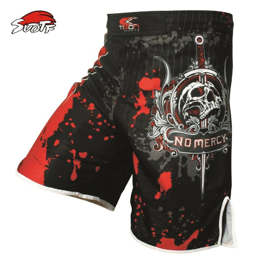 

SUOTF Men's boxing pants printing boxing shorts mma Shorts Fight Grappling Short Polyester Kick Gel Boxing Muay Thai Pants MMA